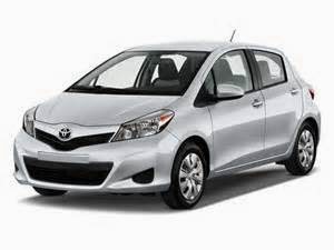 Spec Mobil Toyota Yaris vs Ford Fiesta dan Sedan Nissan Versa Semua model mobil toyota Yaris 2014 dilengkapi dengan 1.5ltr, empat silinder, transmisi manual 5 speed standar pada trim dasar dan otomatis 4 speed standar pada semua trims. Berikut Spesifikasinya:
