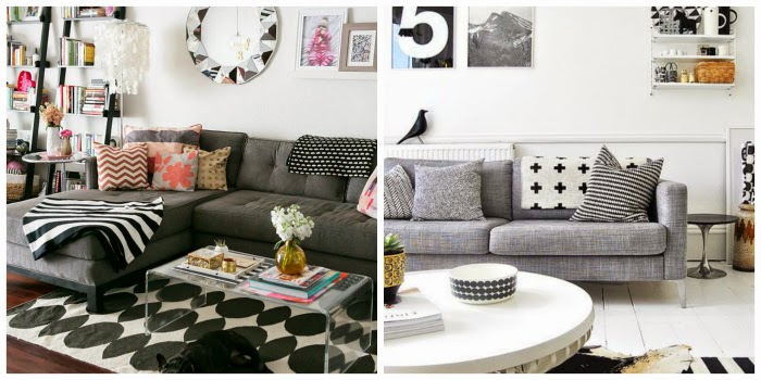 modern, monochromatic living room