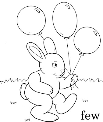Line Drawing :: Clip Art :: Happy Rabbit