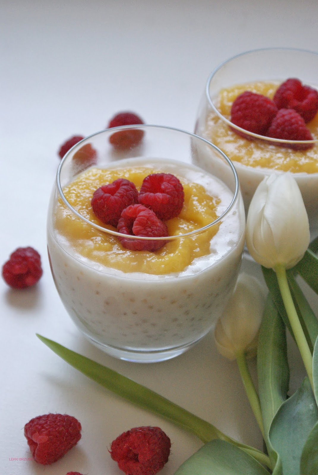 Lekki brzusio. Pudding z tapioki