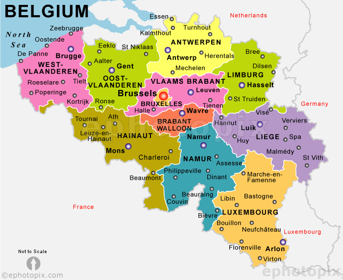 Belgium Region Map 