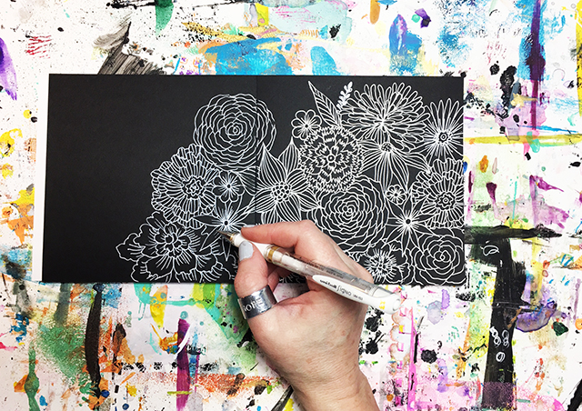 a peek inside my process: black and white doodles