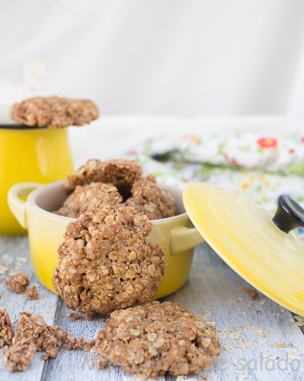Más dulce que salado Galletas de avena, muesli de chocolate y aceite