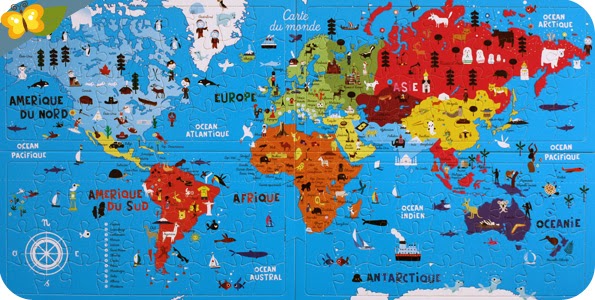 "Mon Atlas puzzle du monde" par les éditions De La Martinière Jeunesse