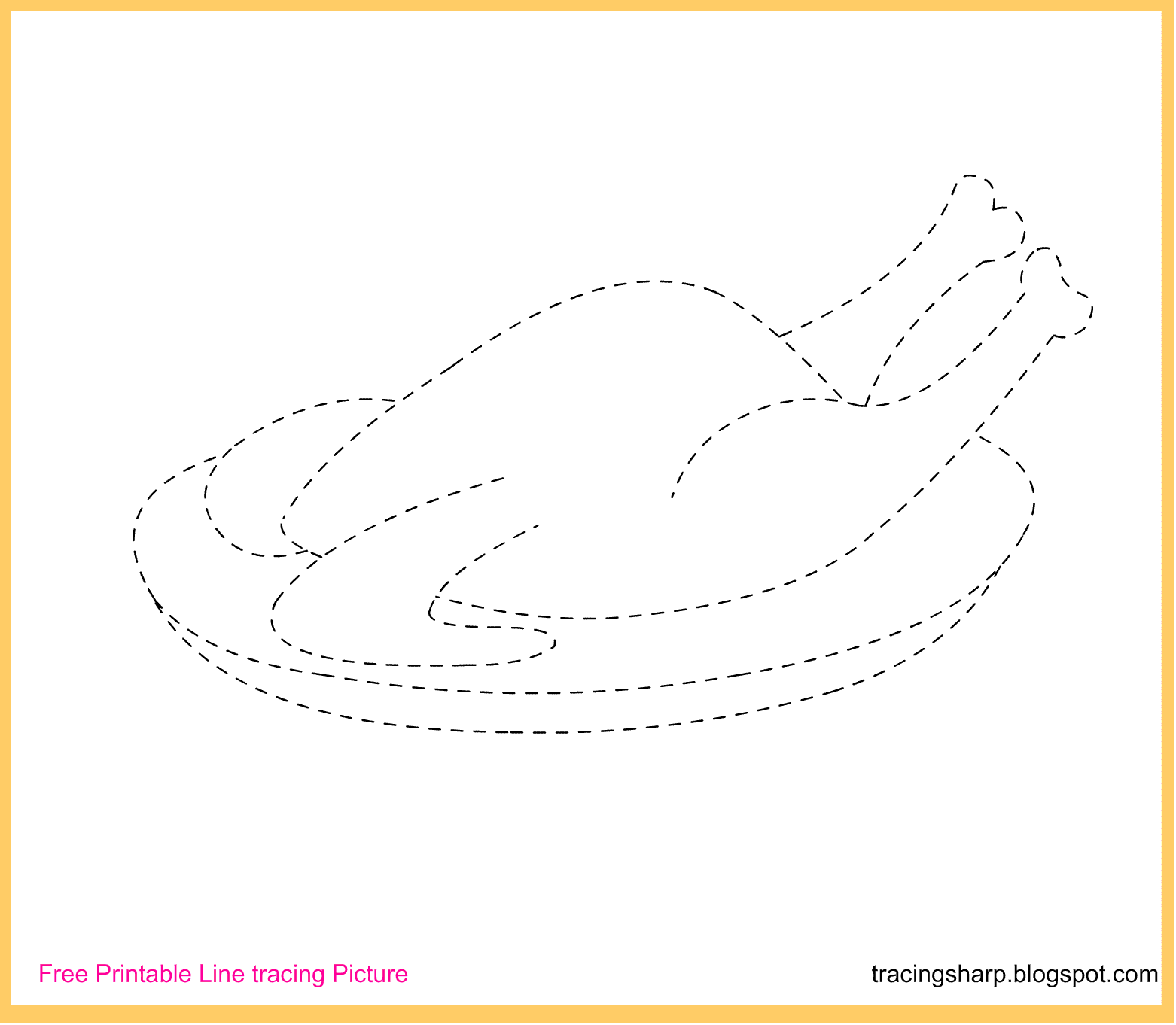 Free Tracing Line Printable Chicken Tracing Picture Chicken Line Tracing Picture