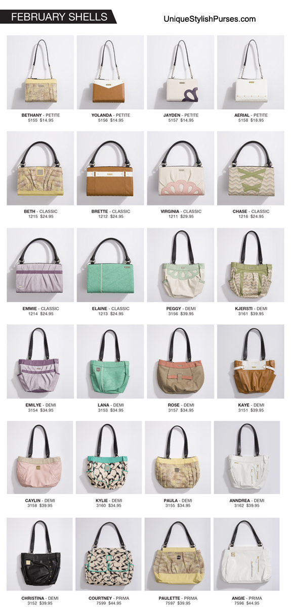 Unique Stylish Purses | Miche Bags: Miche Bags February 2013 Shell & Accessories Releases