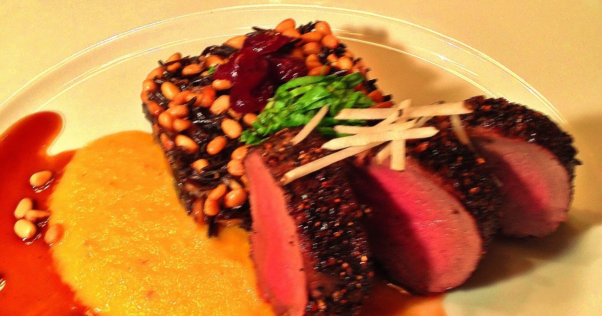 Pan Seared Venison Tenderloin with Bourbon Reduction Sauce