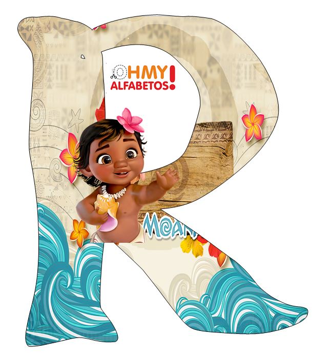 Bello Alfabeto de Moana Bebé. - Oh my Alfabetos!