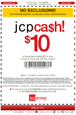 Barbara's Beat: Save $10 off $25 with JCP coupon
