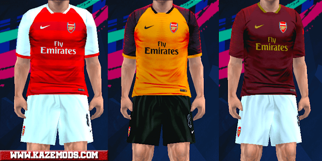  This kit can be used for Pro Evolution Soccer  Arsenal Fantasy Kits 2019 For PES PSP (PPSSPP)
