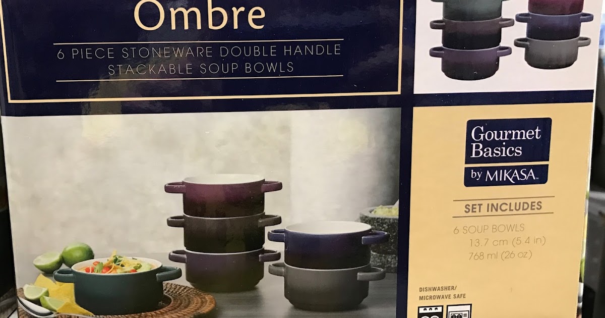 Gourmet Basics by Mikasa Ombre 6pc Soup Bowl Set Costco Weekender