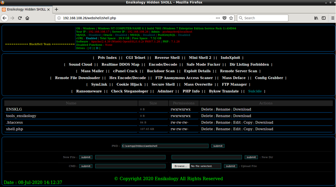 Ensiko webshell Ensiko webshell