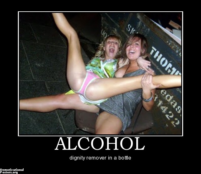 Alcohol Dignity Remover In A Bottle Demotivational Poster -7084