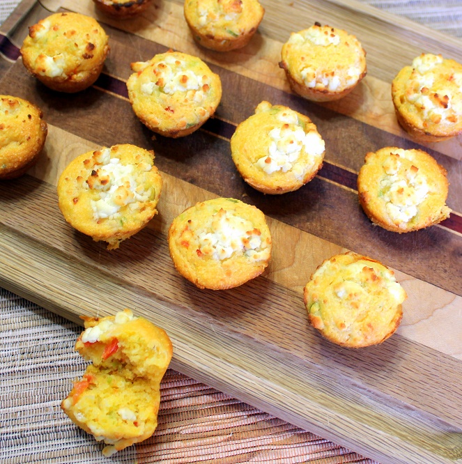 52 Ways to Cook Cornbread MiniMuffins Tomato, Onion & Goat Cheese