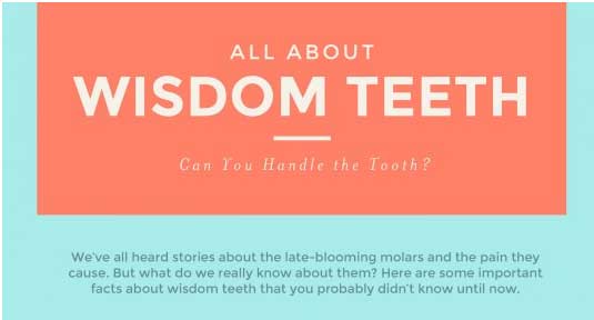 All About Wisdom Teeth. Can You Handle the Tooth? : infographic : Wikihealthblog