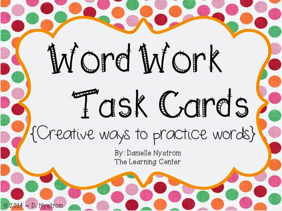 Work Task Cards The Learning Center : 2 Stars and a Wish
