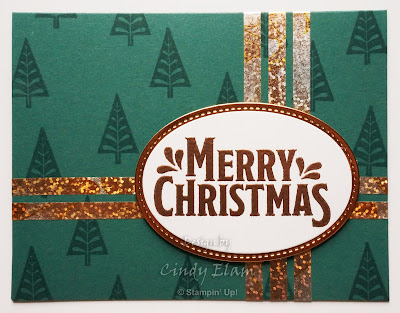 Merry Mistletoe, Stampin' Up!, Christmas Card, Hand Stamped