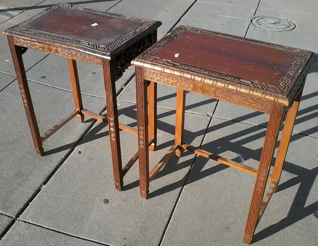 UHURU FURNITURE & COLLECTIBLES SOLD **BARGAIN BUY** 11399 Hand Carved Teak End Tables 50/pair