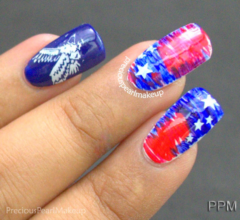 preciouspearlmakeup: Fourth Of July Nails