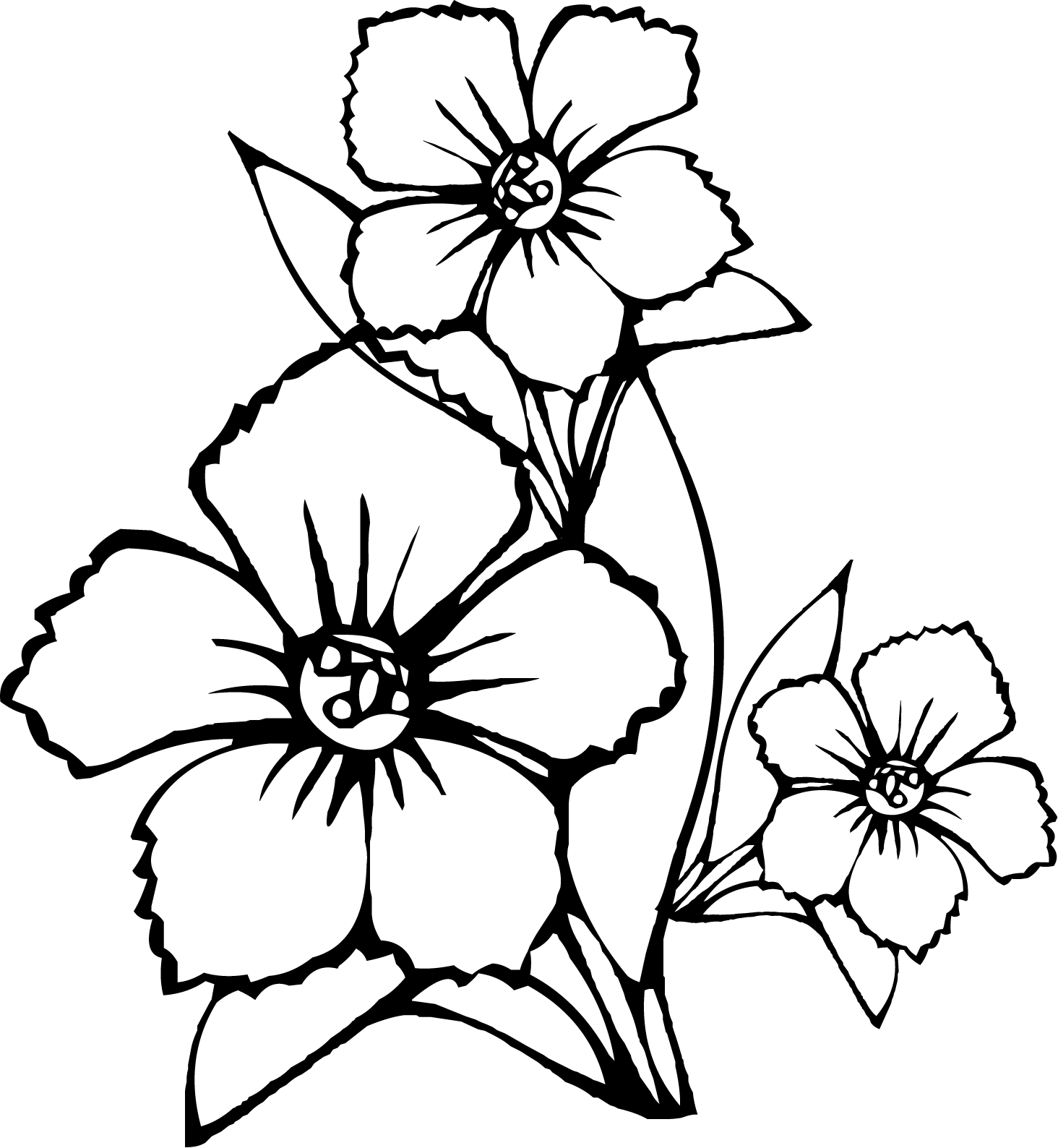 cool flowers coloring pages - photo #2