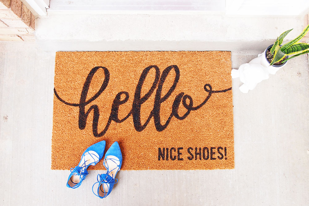 {DIY} Make Your Own Custom Doormat Without a Cricut Machine