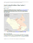 Map of rebel control in South Sudan's ongoing rebellion, updated to Jan. 16, 2014