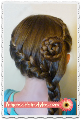 Side Swept French Braid With Flower Video Tutorial