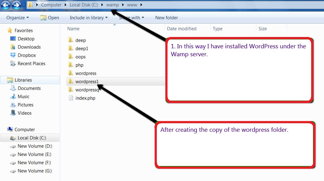 WordPress को local pc पर कैसे install करे - step by step WAMP > WWW par visit kare