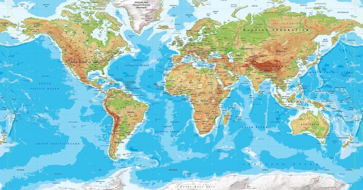 Physical Map Of World World Physical Map Printable July 2018 Physical Map Of World World Physical Map Printable July 2018
