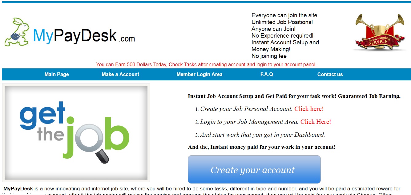 4job. Other tasks. Your login here\. Instant money. Make your page