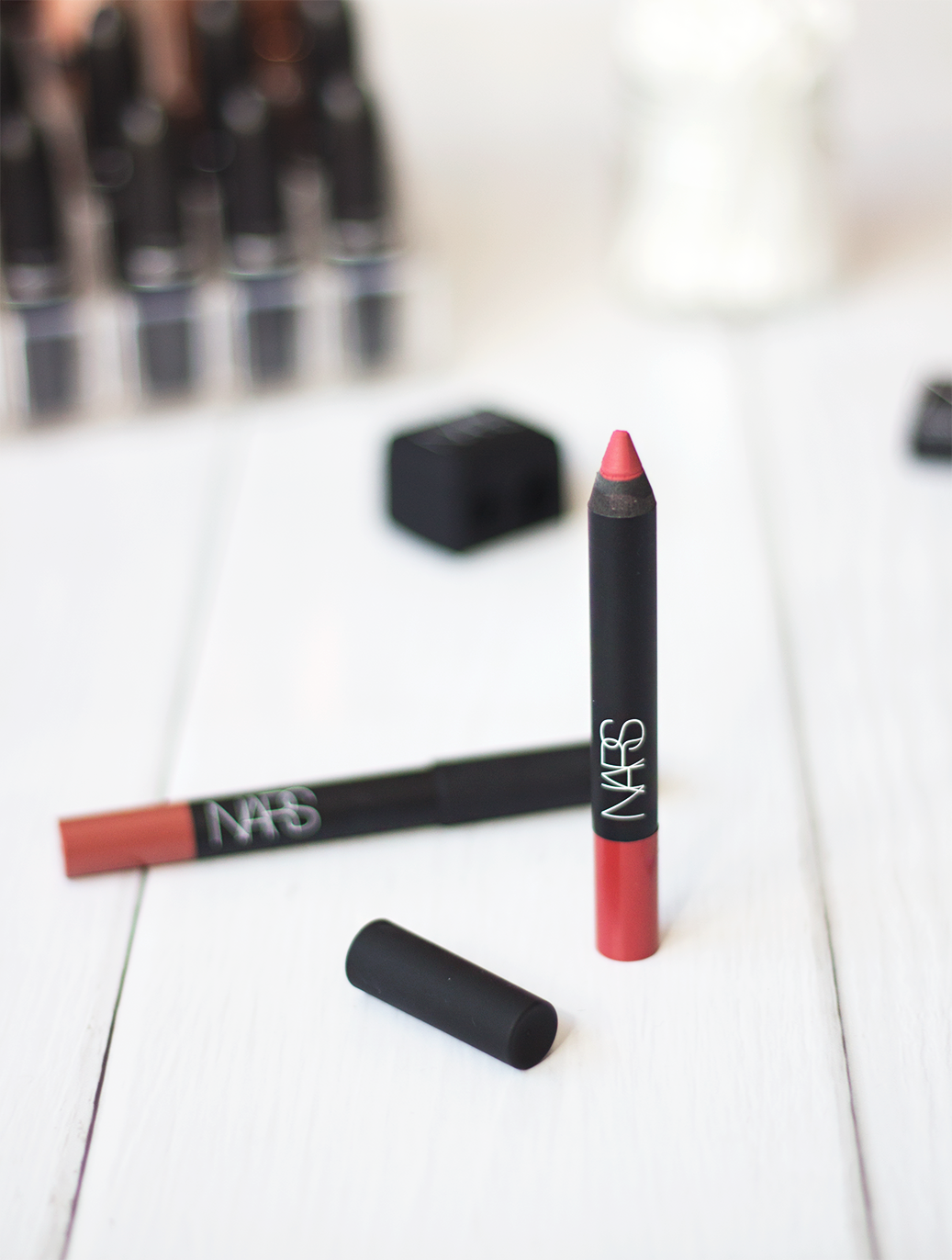 NARS Velvet Matte Lip Pencils Walkyrie & Dolce Vita. Gemma Louise NARS Velvet Matte Lip Pencils Walkyrie & Dolce Vita. Gemma Louise