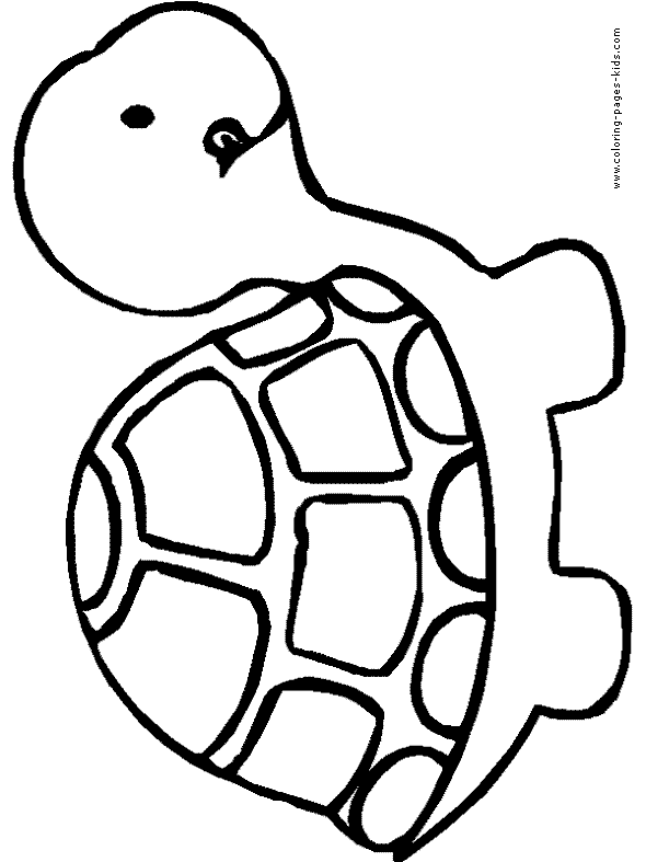 Cartoon Turtle Coloring Pages title=
