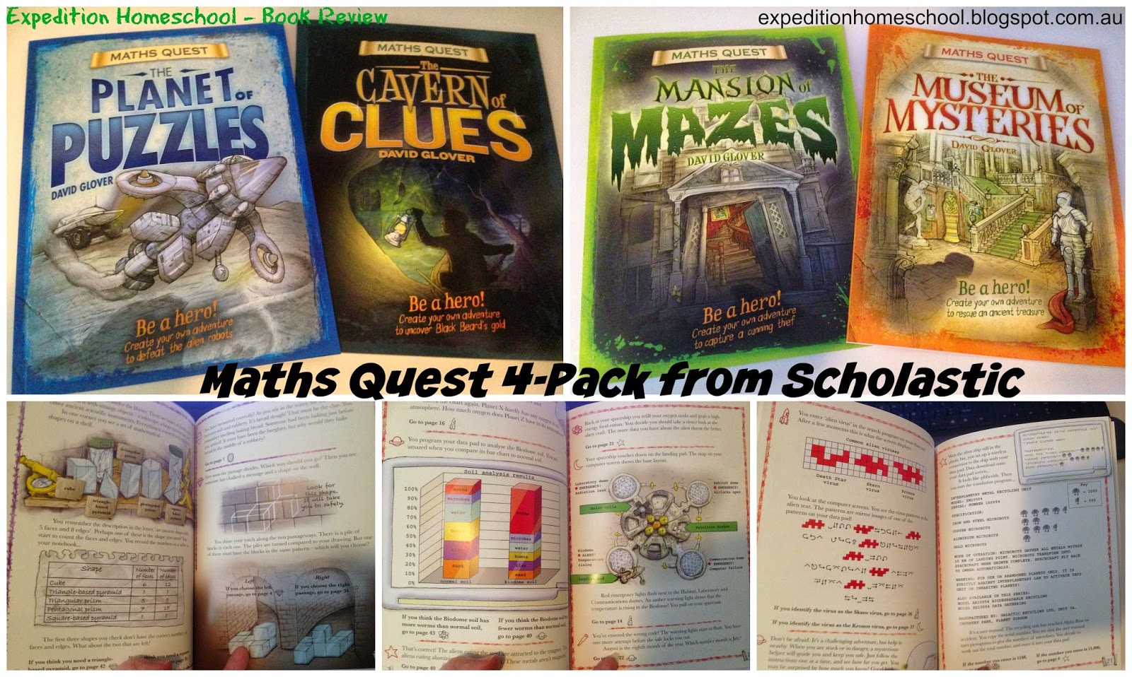 Expedition Homeschool Choose you own Adventure Books History & Maths