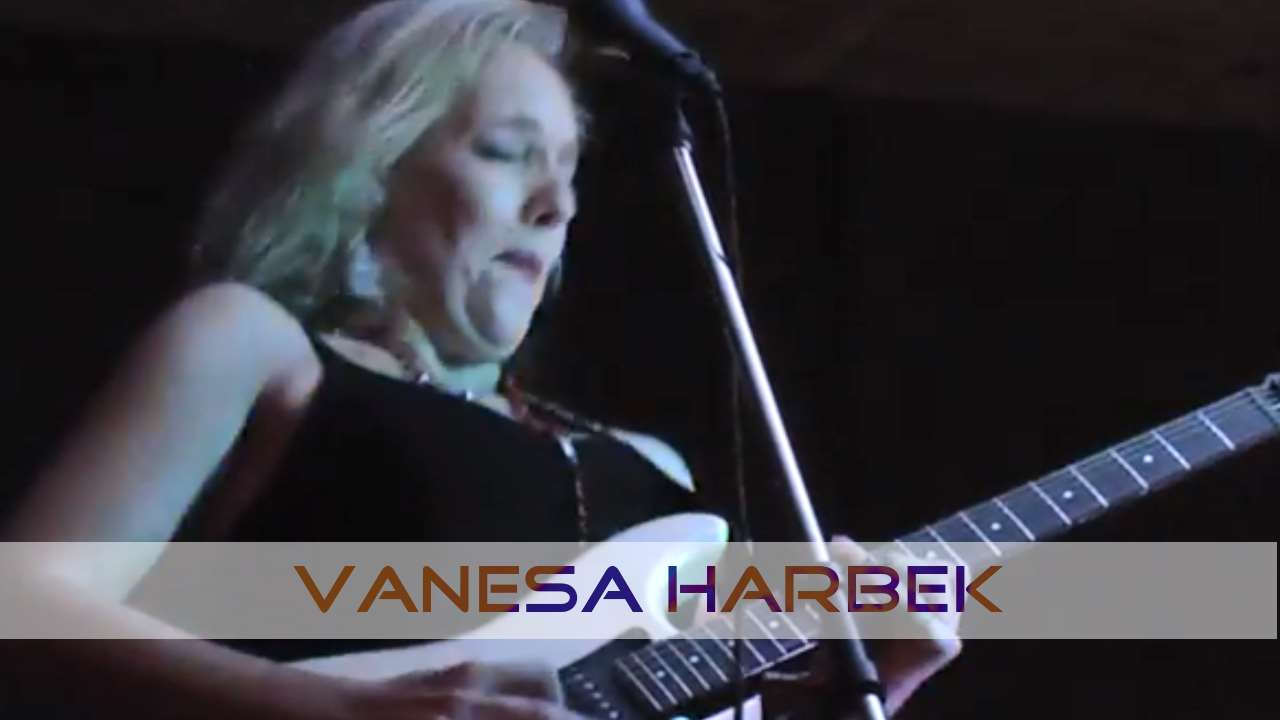 Vanesa Harbek Sittin´on the boat dock Berlin Germany