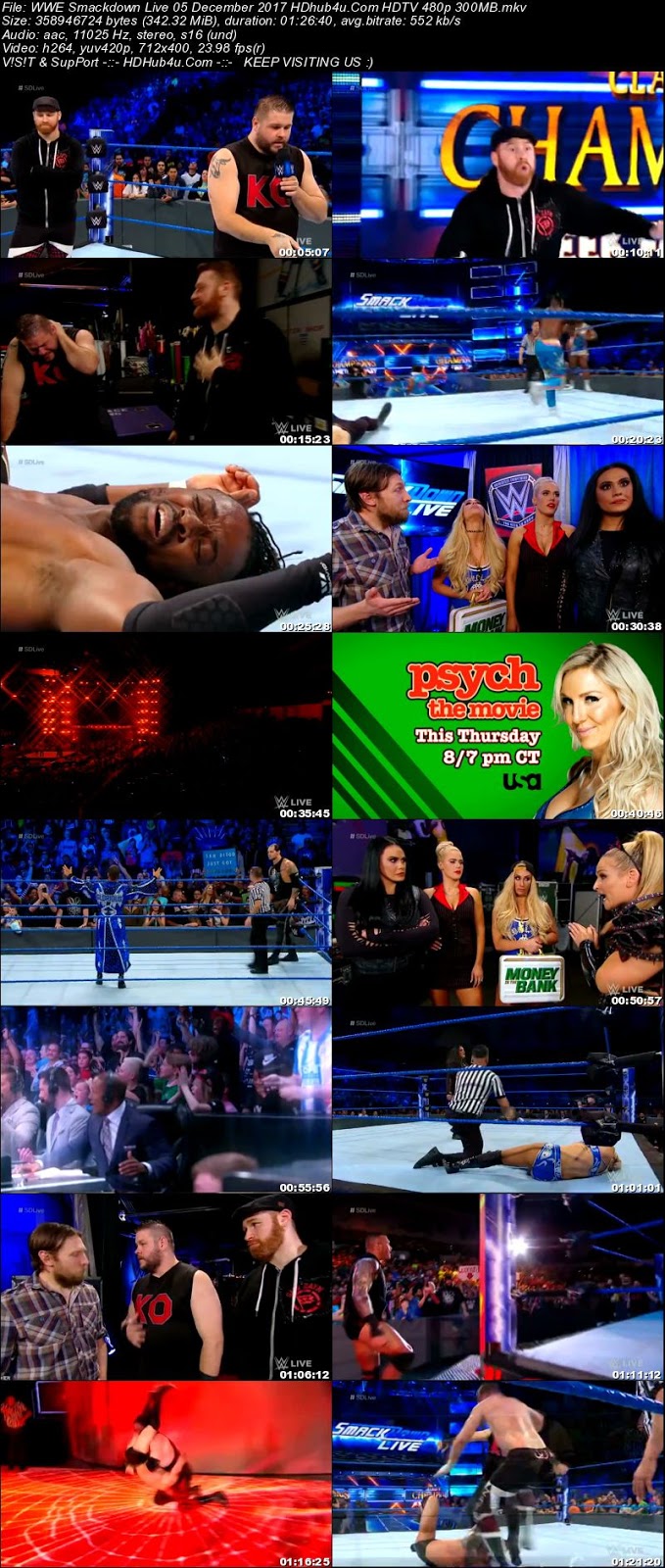 WWE Smackdown Live 05 December 2017 480p HDTV 300MB Download