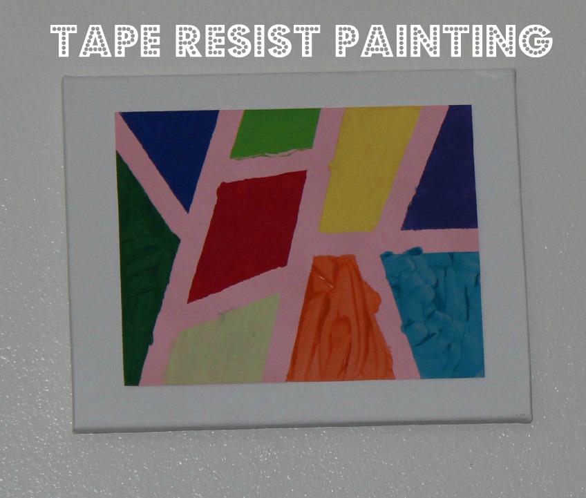 Tape Resist Paintings for Kids - The Artful Parent