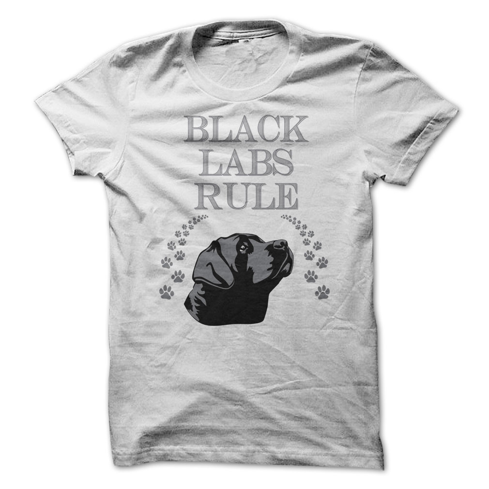 Labrador Lovers Tshirt Black Labs Rule