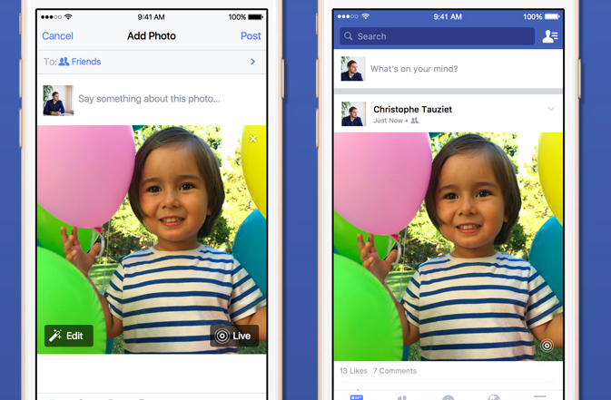 蘋果用戶照片動起來！Facebook宣布支援Live Photos