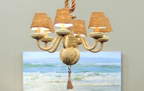 DIY Rope Chandelier