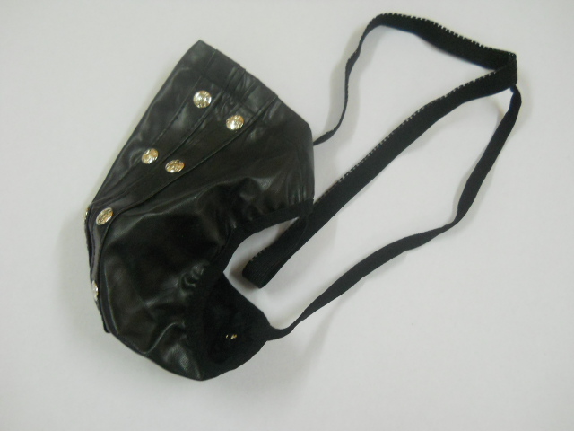 FASHION CARE 2U: UM349 Sexy Black Vinyl G-string Men's Underwear