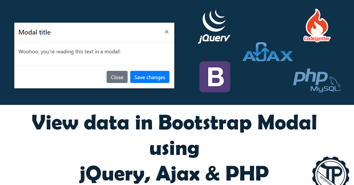 View Data In A Bootstrap Modal Using Ajax Jquery And Php