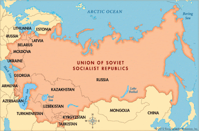 Peta Sekutu Uni Soviet (Pakta Warsawa dan Negara diluar Eropa)