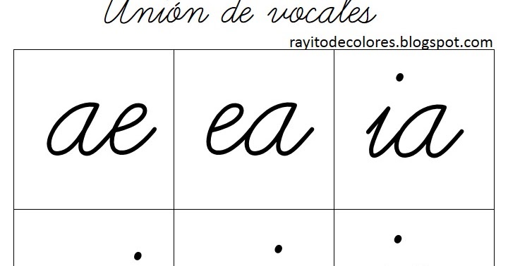 Rayito De Colores Unión De Vocales