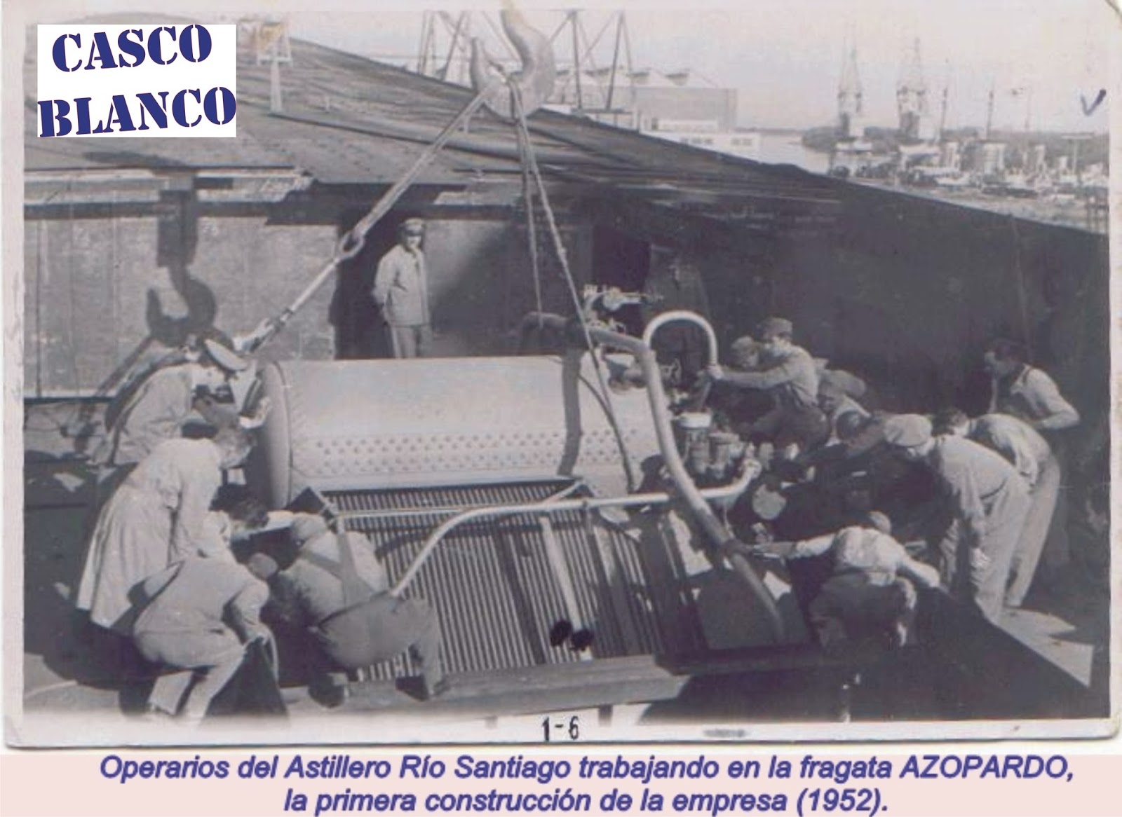 CASCO BLANCO 11/12/1953 BOTAMOS EL ARA