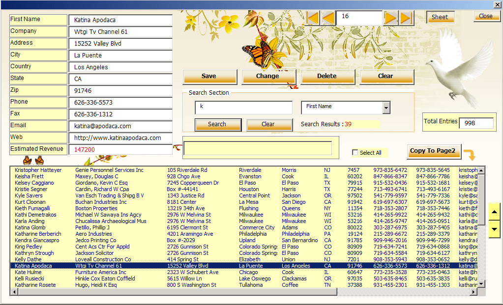 address templates for excel