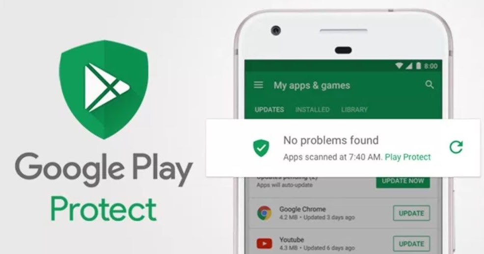 Como usar o antivírus Google Play Protect para proteger seus apps