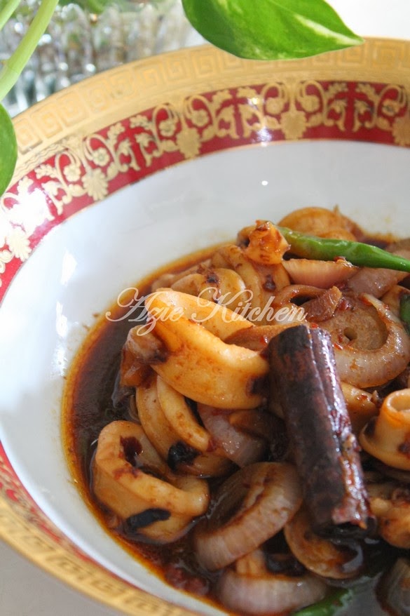 Masak Sotong Berkicap Pedas