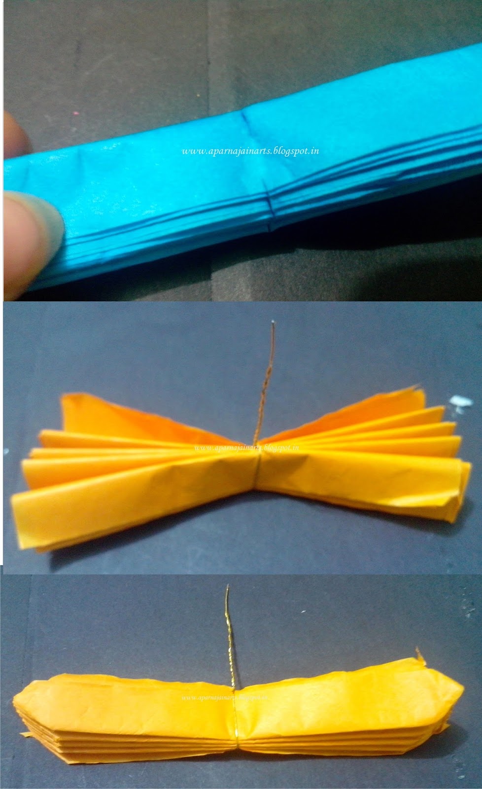 "The Crafty World" Pankh Arts Pom Pom Tissue/Kite Paper Flowers