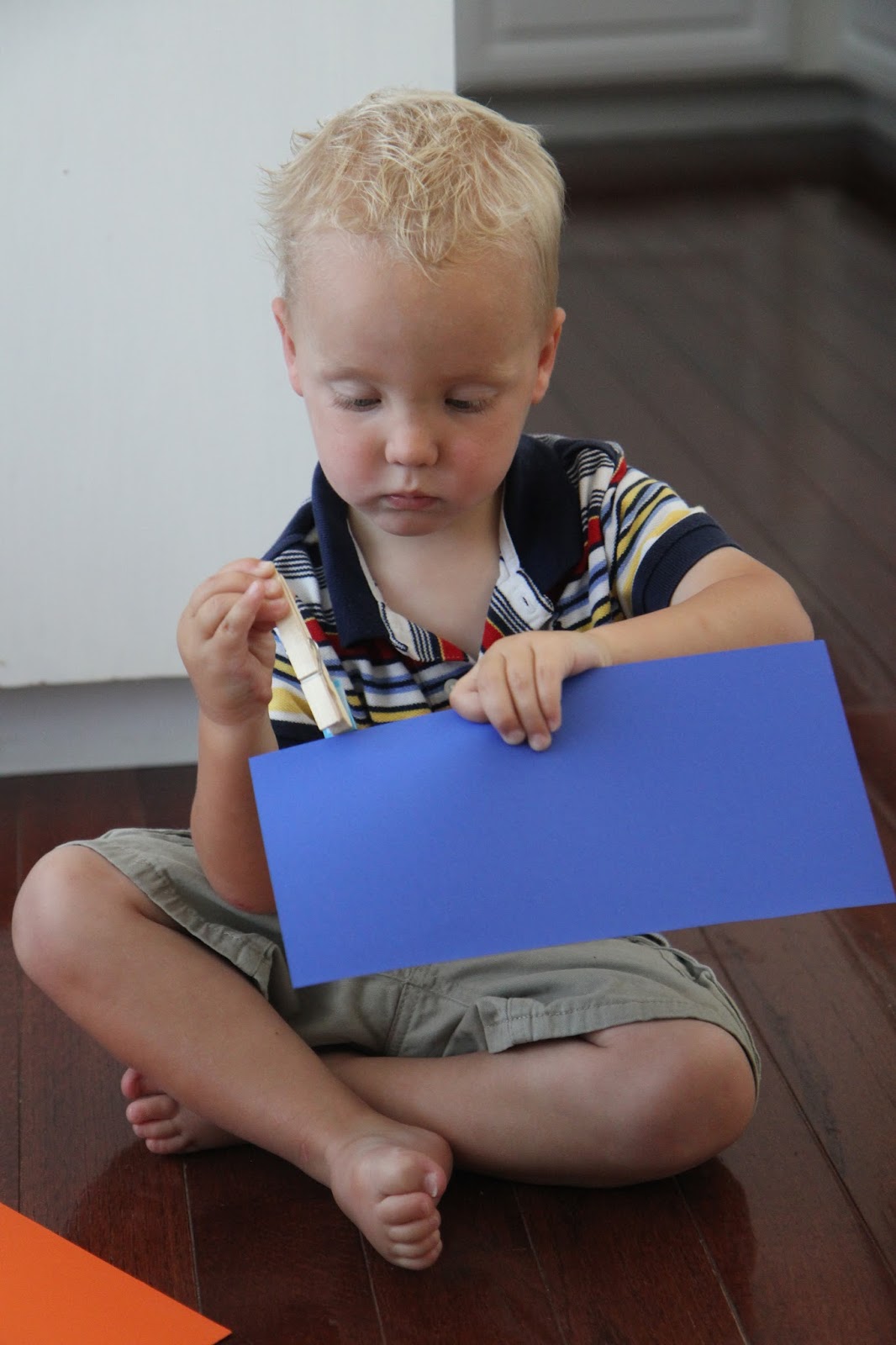 Toddler Approved! Shape Clothespin Matching Activity