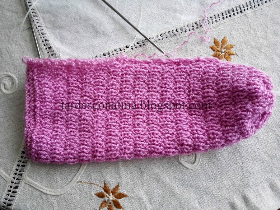 DIY tutorial paso a paso 2 agujas calceta punto lana fácil barato agujas circulares